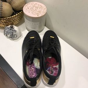 Ted Baker London Low Top Sneaker with Gold Accents